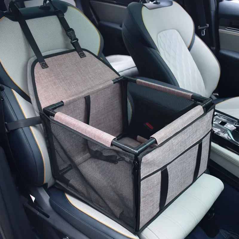 Foldable Travel Cat Car Seat – Waterproof & Space-Saving