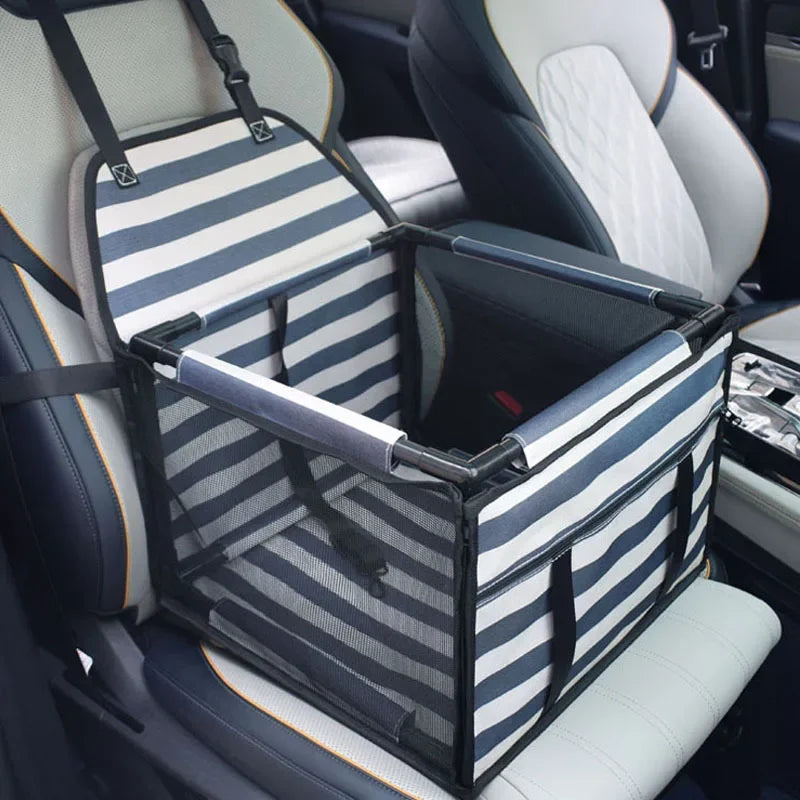 Foldable Travel Cat Car Seat – Waterproof & Space-Saving