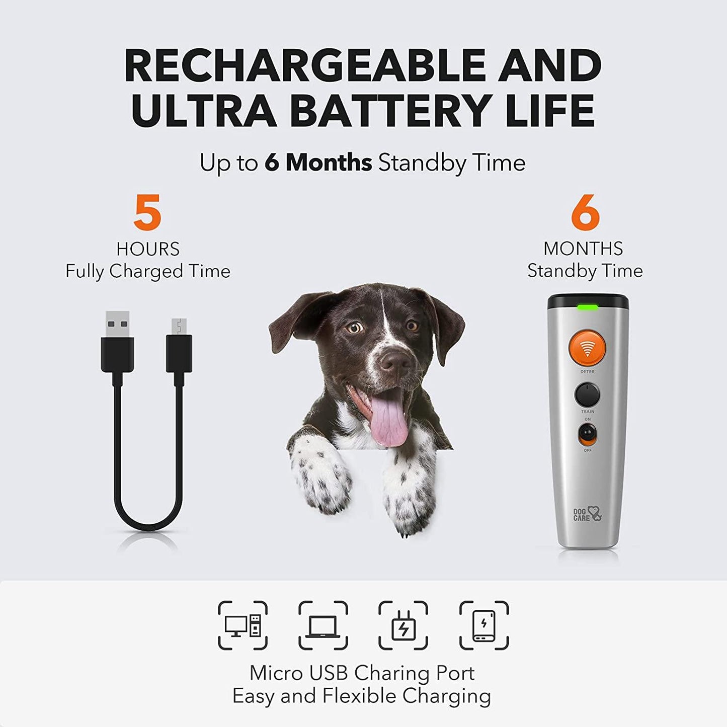 Ultrasonic Dog Repeller - Anti-Barking and Dog Training Device with LED Flash Light - toys4pets.shop