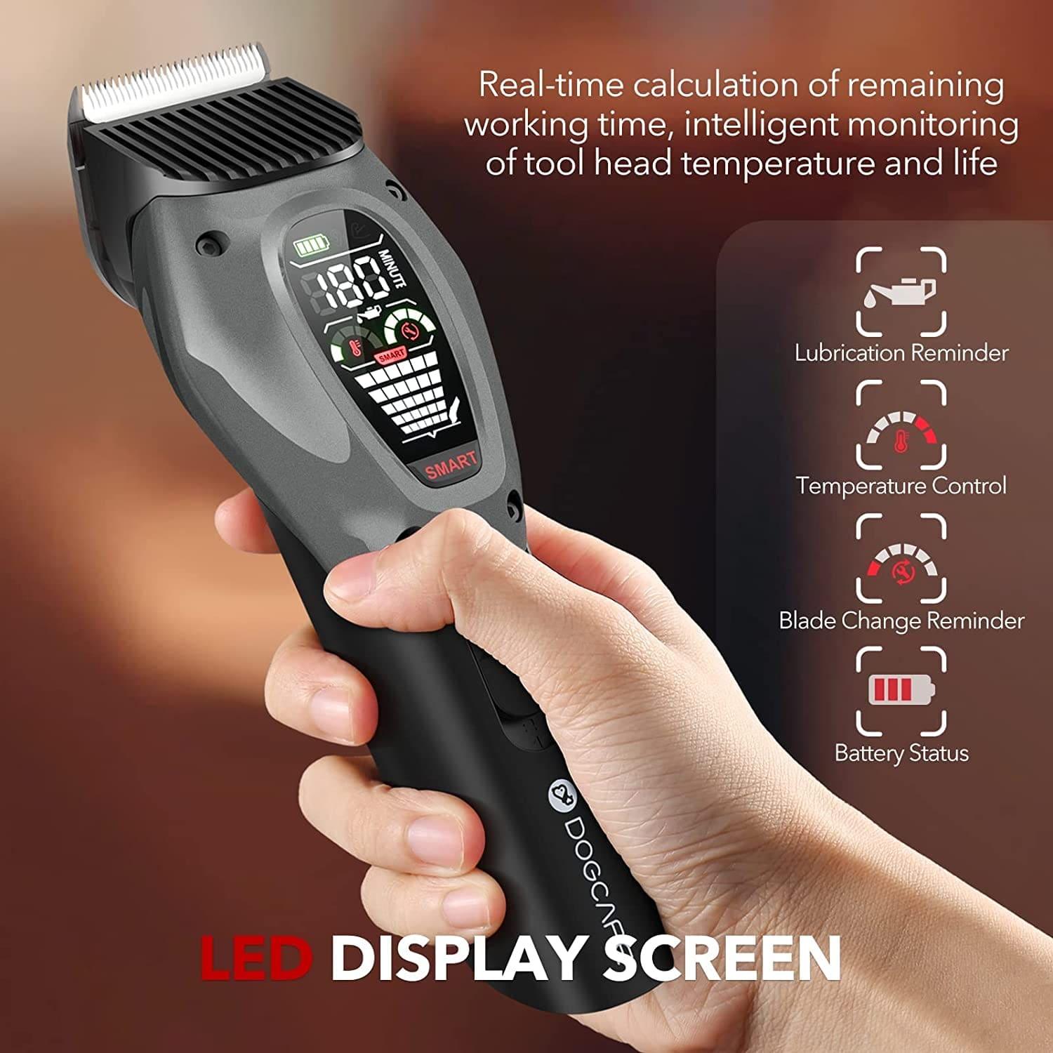 Dog and cat Hair Clippers with LED Display - Intelligent Low Noise Grooming Clippers - toys4pets.shop