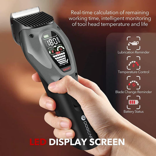 Dog and cat Hair Clippers with LED Display - Intelligent Low Noise Grooming Clippers - toys4pets.shop