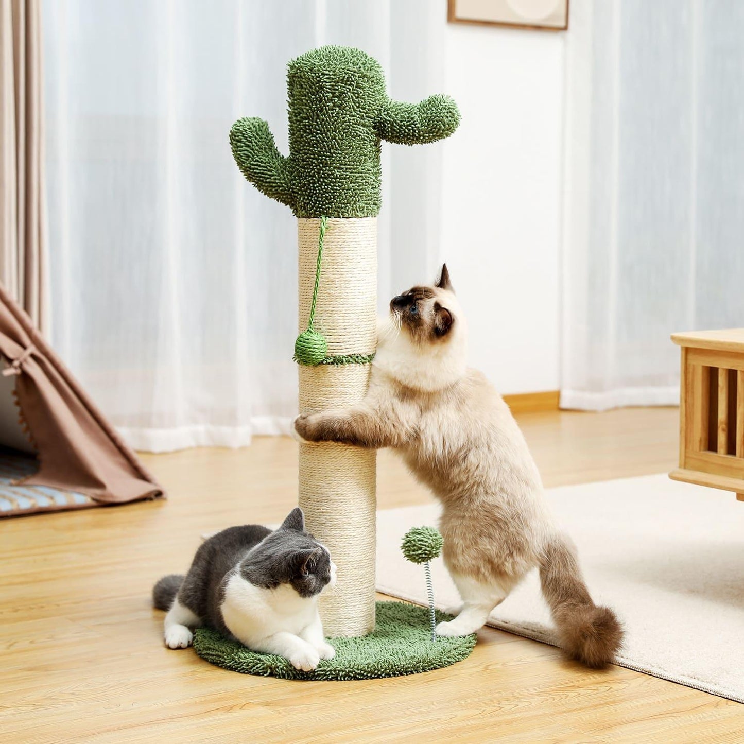 Cactus Pet Cat Tree Toy - Interactive Scratching Post - toys4pets.shop