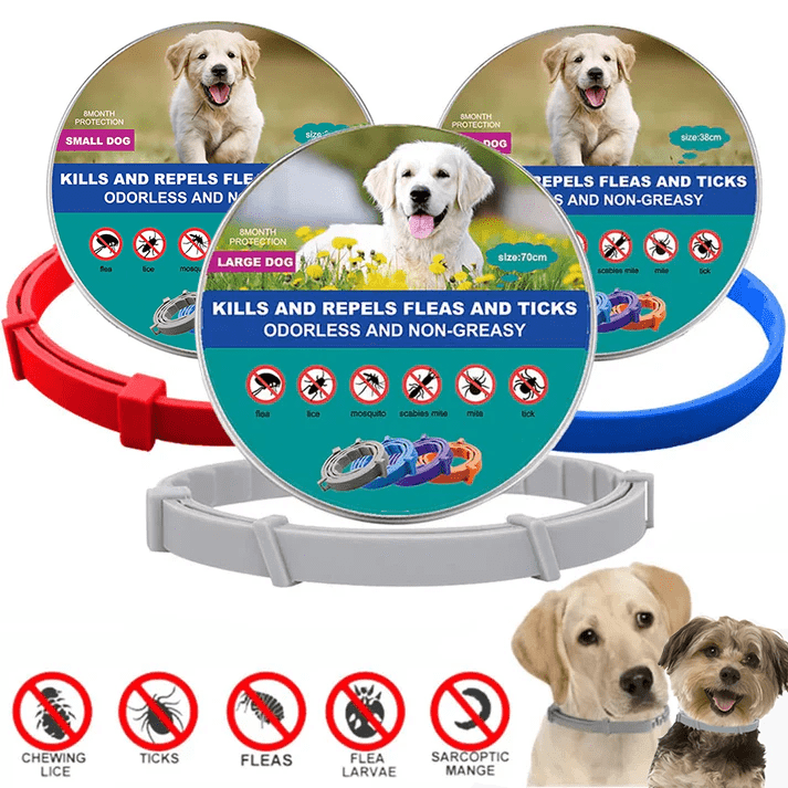 Flea and tick collar for dogs, Dog flea and tick collar, Natural flea and tick collar for dogs - toys4pets.shop