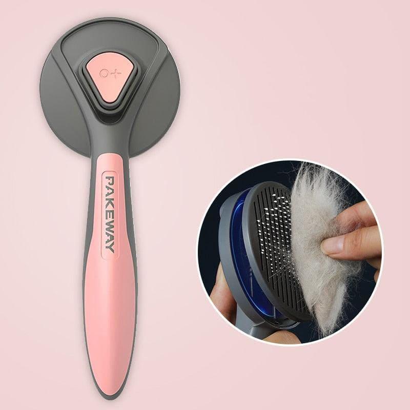 Effortless Pet Grooming with Kimpets Self-Cleaning Slicker Needle Comb - Say Goodbye to Tangled Hair - toys4pets.shop