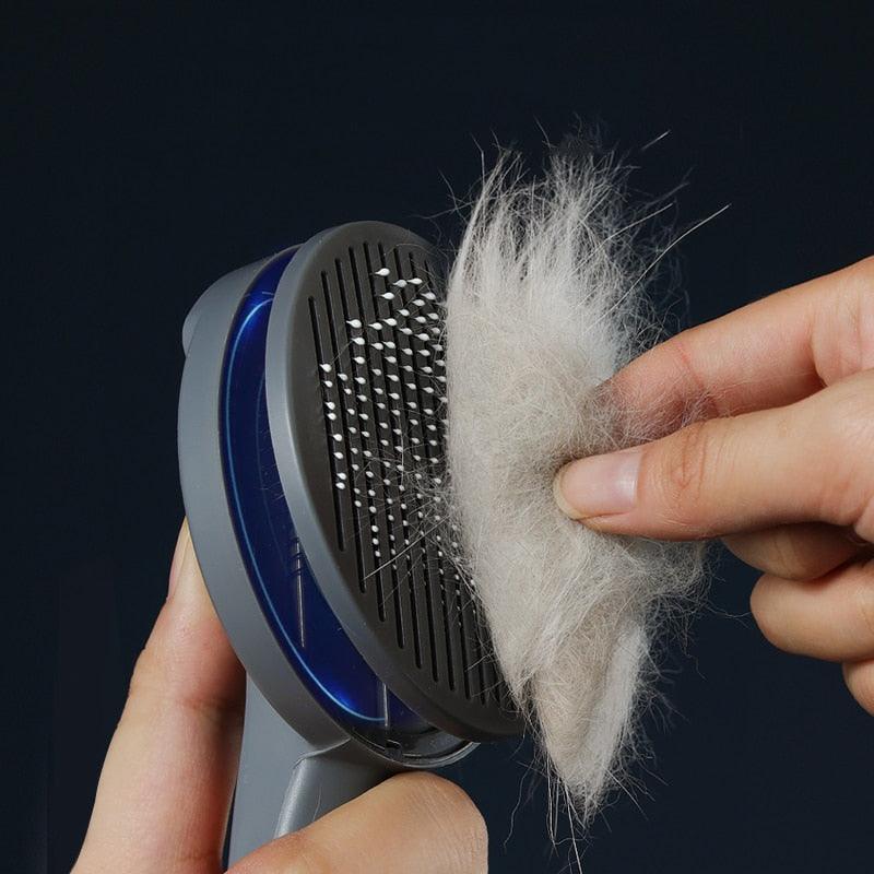 Effortless Pet Grooming with Kimpets Self-Cleaning Slicker Needle Comb - Say Goodbye to Tangled Hair - toys4pets.shop