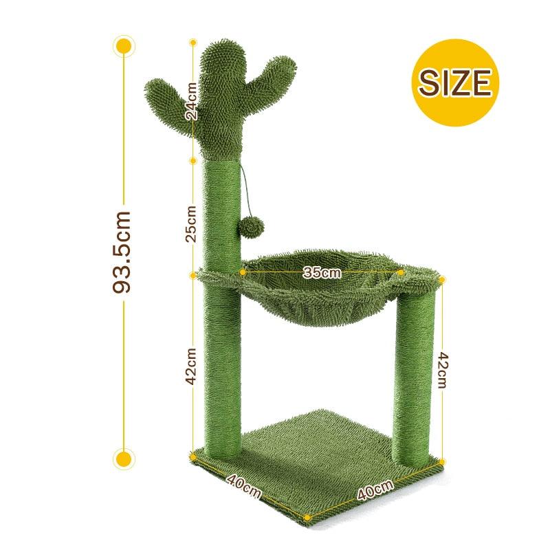 Cactus Pet Cat Tree Toy - Interactive Scratching Post - toys4pets.shop