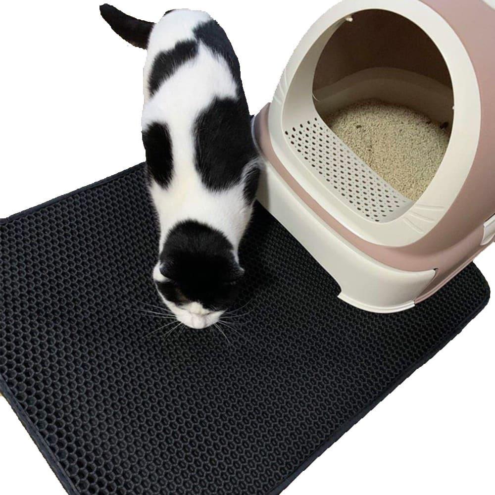 Keep Your Home Clean with the Cat Litter Tray Mat - Waterproof, Double Layer, Non-Slip - toys4pets.shop