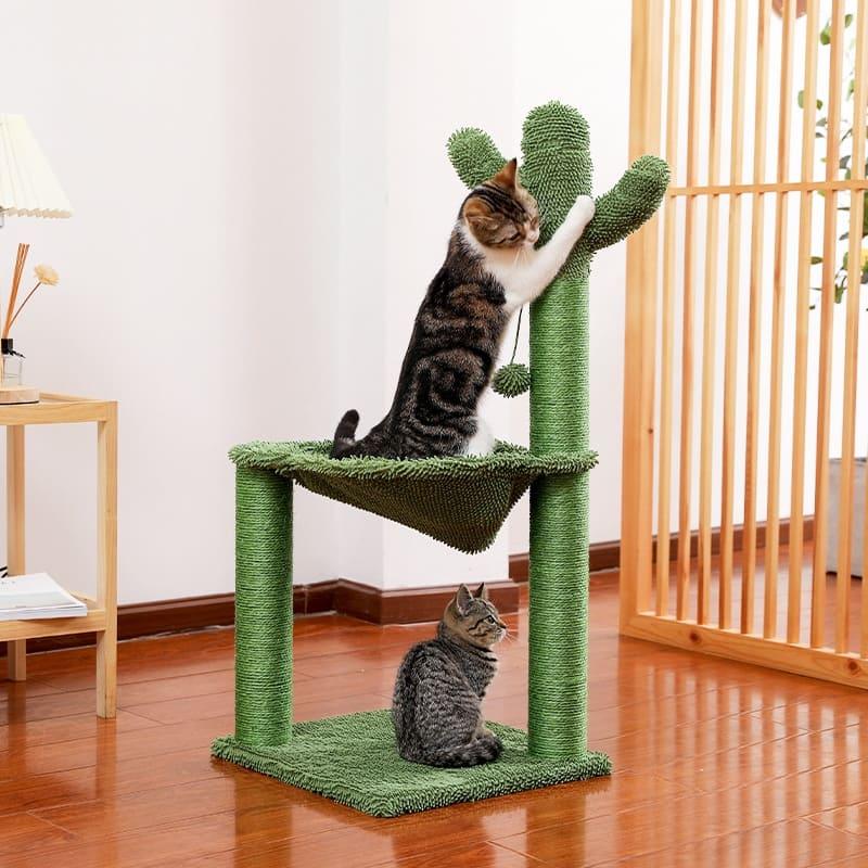 Cactus Pet Cat Tree Toy - Interactive Scratching Post - toys4pets.shop