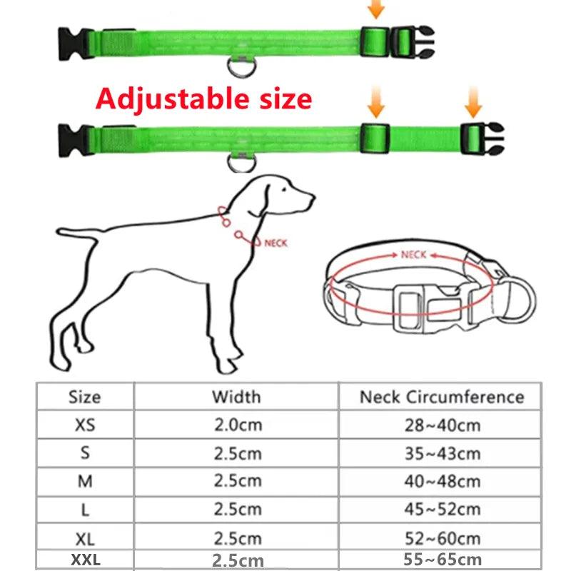 Keep Your Pup Safe with our LED Glowing Dog Collar! - toys4pets.shop