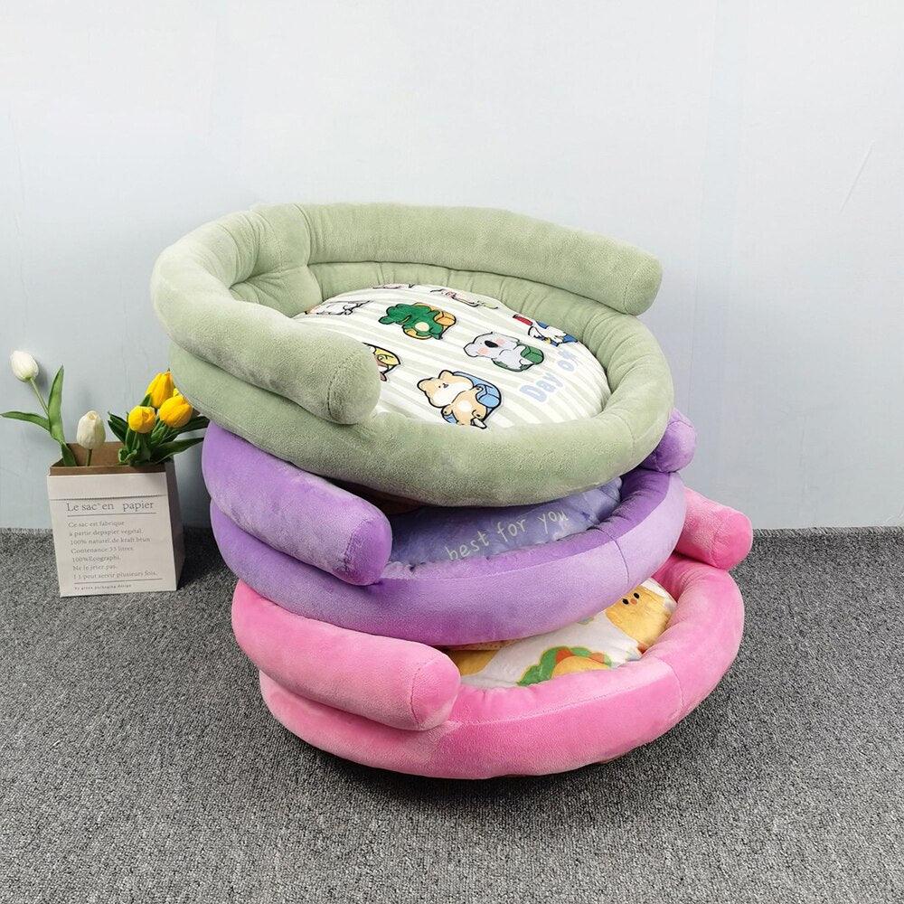 Cozy and Warm Pet Cat Bed - Soft Fleece Nest for Cats and Small Dogs - toys4pets.shop