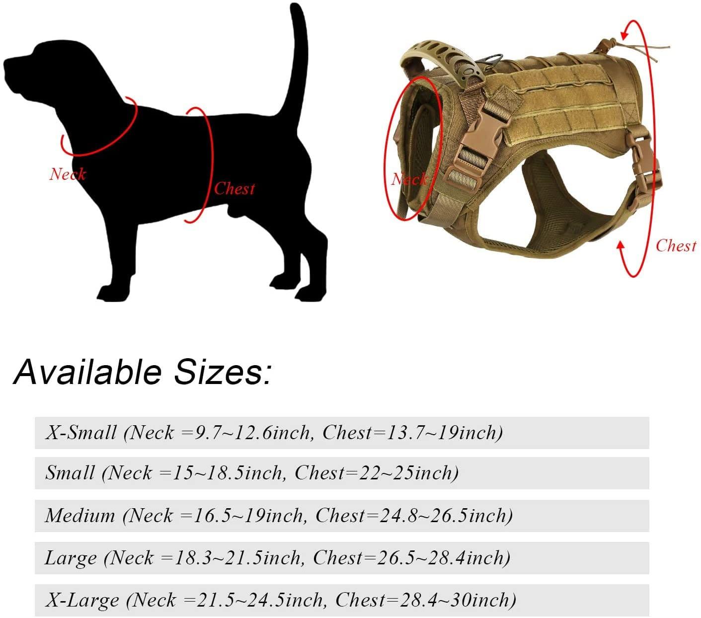 Dog Cloth Tactical Service Vest Harness - The Ultimate Gear for Outdoor Training and Military Patrol K9 Dogs - toys4pets.shop