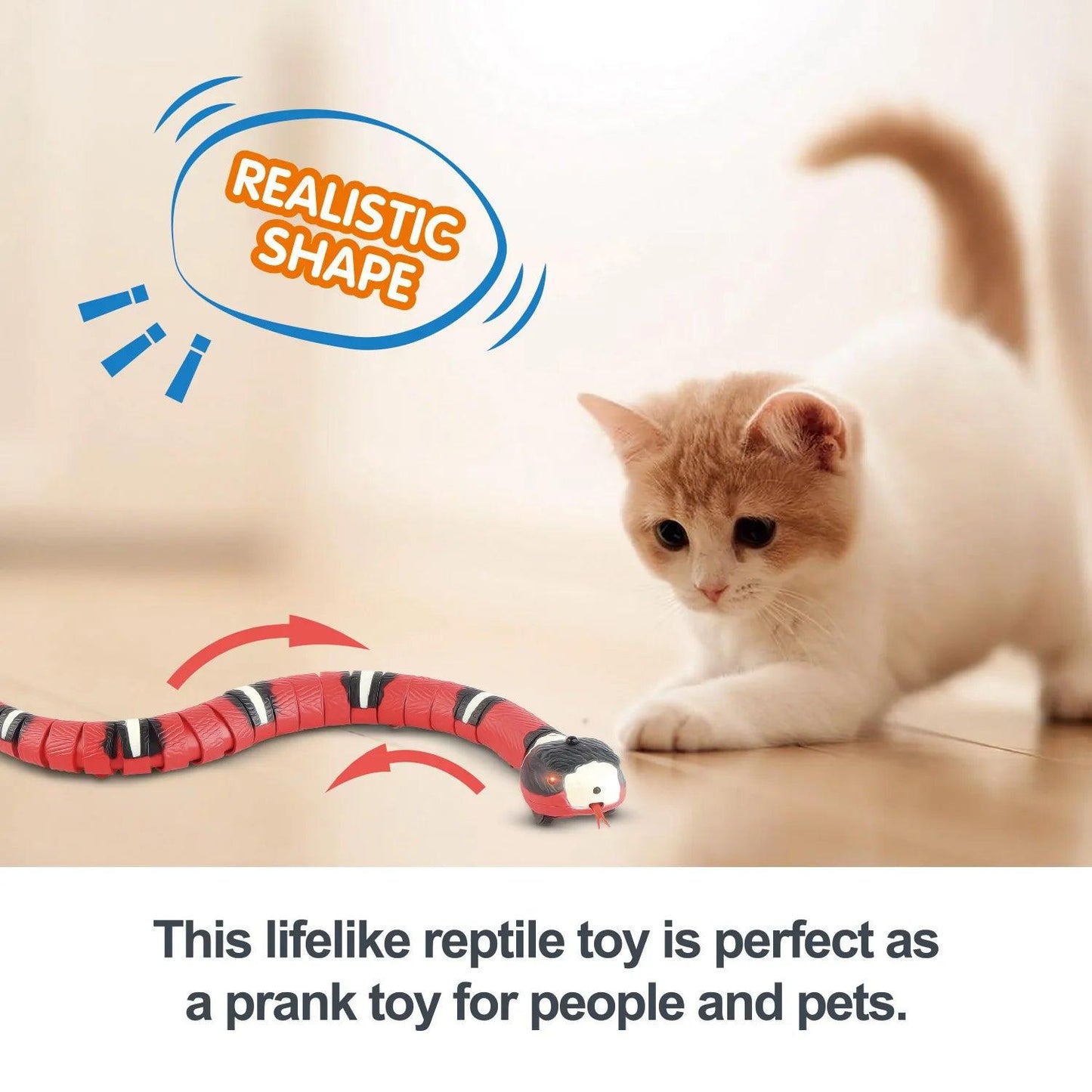 Smart Sensing Snake Interactive Cat Toy - Engaging and Entertaining Playtime for Your Feline Friend - toys4pets.shop