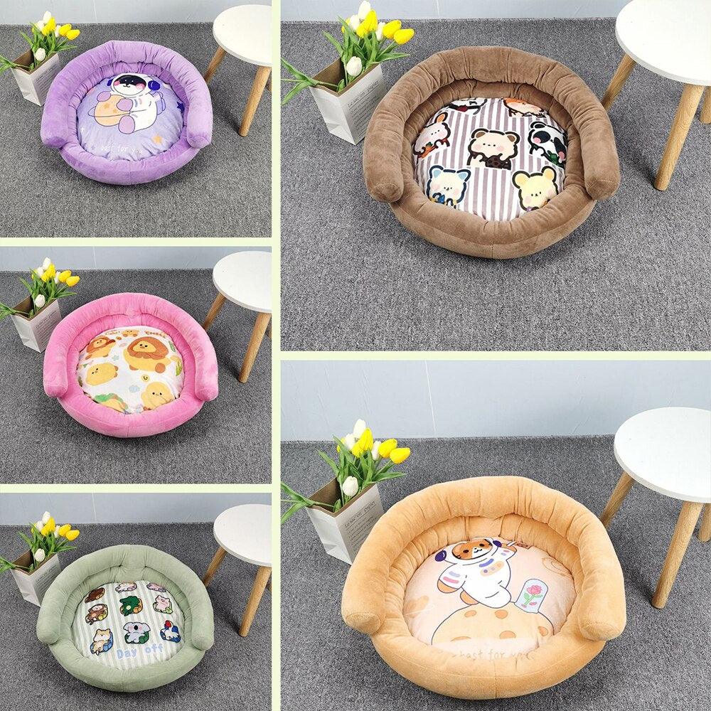 Cozy and Warm Pet Cat Bed - Soft Fleece Nest for Cats and Small Dogs - toys4pets.shop