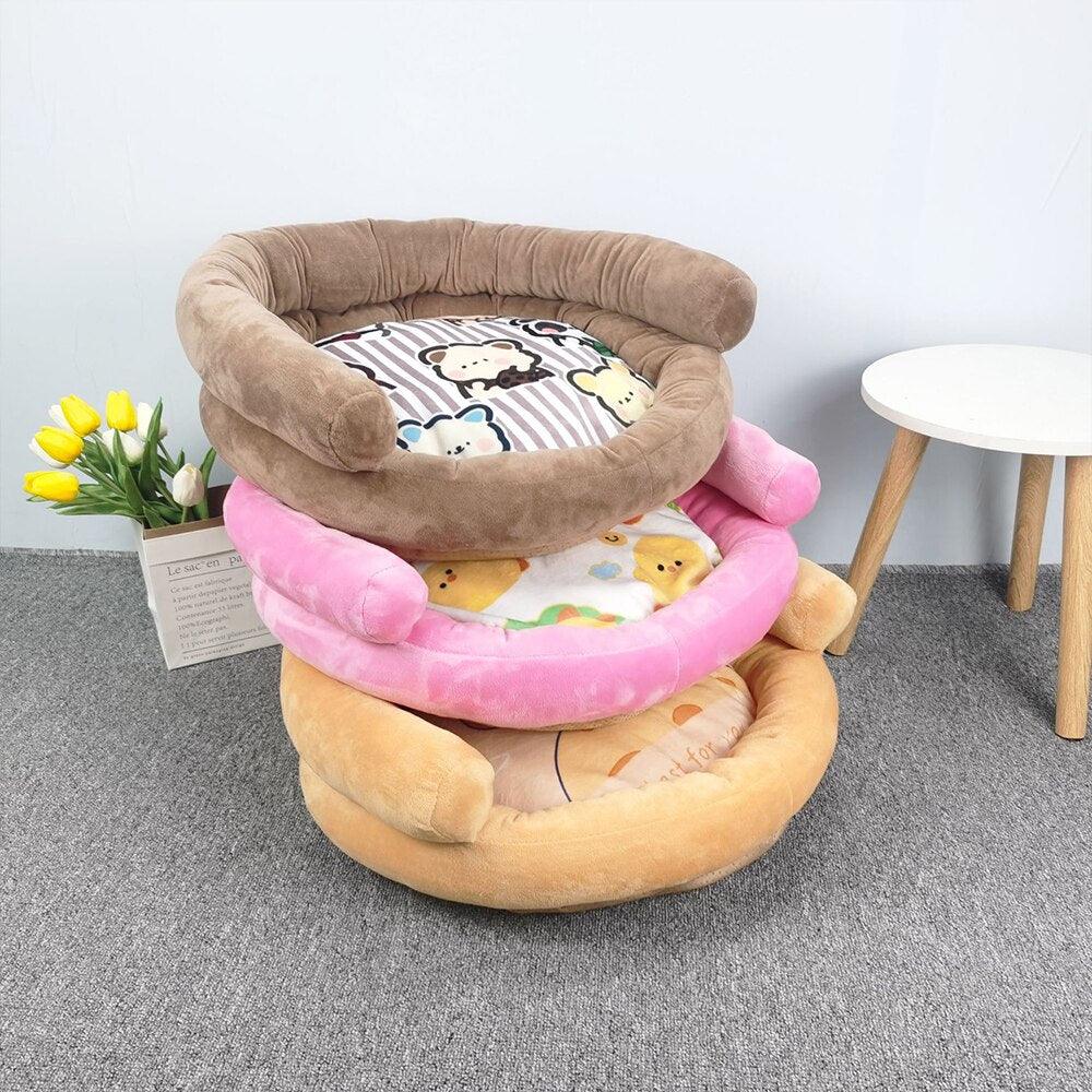 Cozy and Warm Pet Cat Bed - Soft Fleece Nest for Cats and Small Dogs - toys4pets.shop