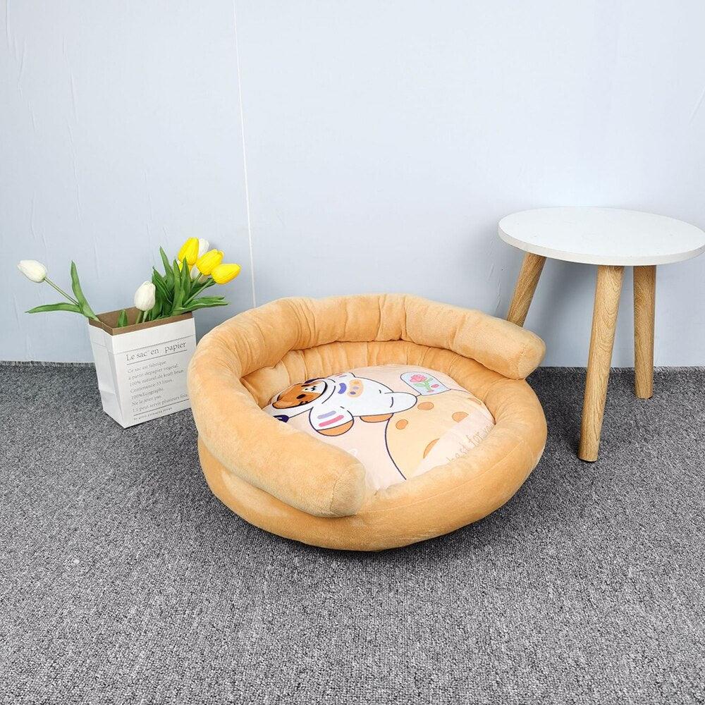 Cozy and Warm Pet Cat Bed - Soft Fleece Nest for Cats and Small Dogs - toys4pets.shop