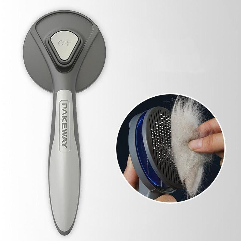 Effortless Pet Grooming with Kimpets Self-Cleaning Slicker Needle Comb - Say Goodbye to Tangled Hair - toys4pets.shop