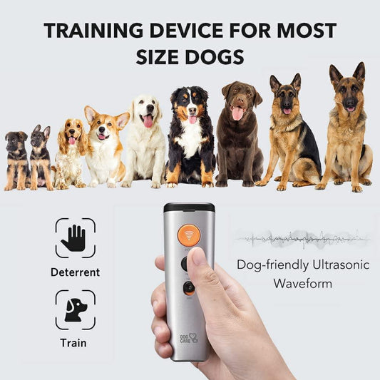 Ultrasonic Dog Repeller - Anti-Barking and Dog Training Device with LED Flash Light - toys4pets.shop