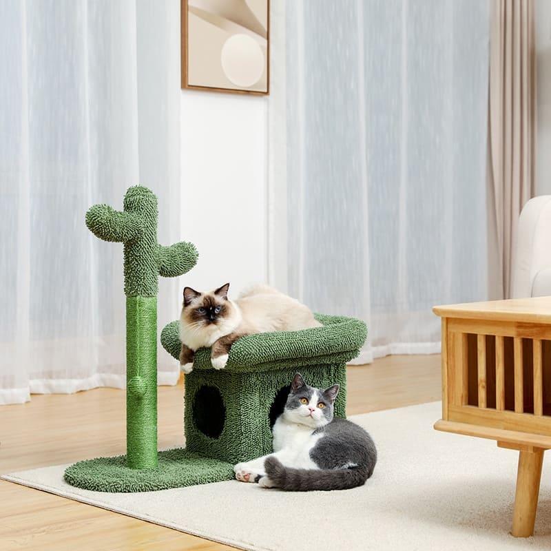 Cactus Pet Cat Tree Toy - Interactive Scratching Post - toys4pets.shop