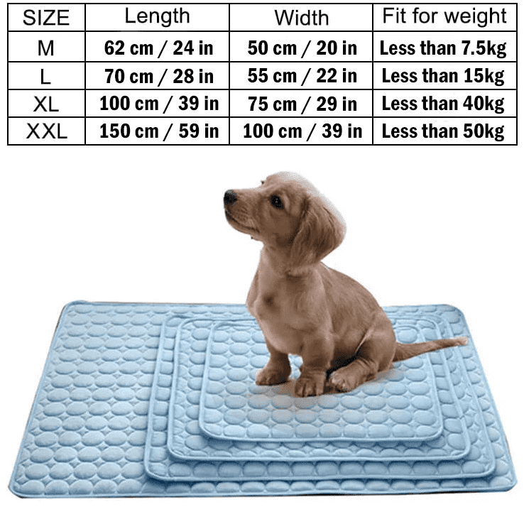 Dog Cooling Summer Pad Mat, Self- cooling dog mat, Dog cooling mat for hot weather