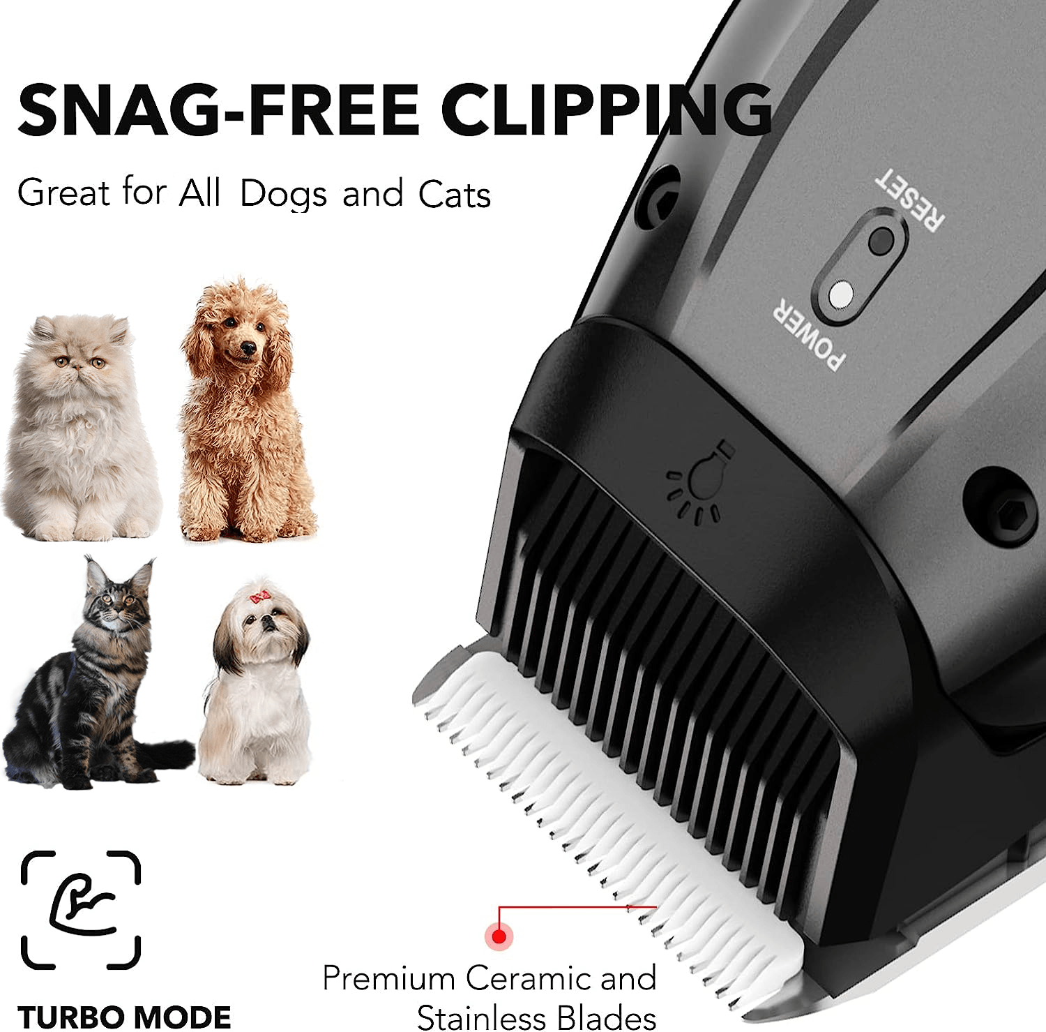 Professional Pet Grooming Clipper: Dog or Cat Hair Trimmer and Hair Remover Equipment for Animals - toys4pets.shop