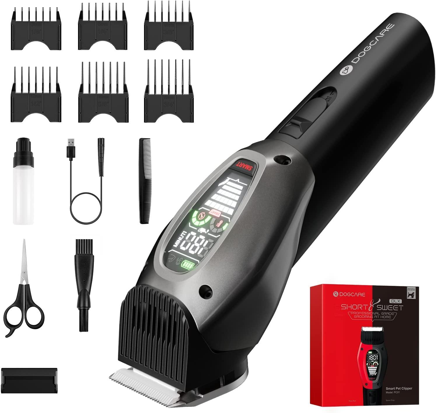 Dog and cat Hair Clippers with LED Display - Intelligent Low Noise Grooming Clippers - toys4pets.shop